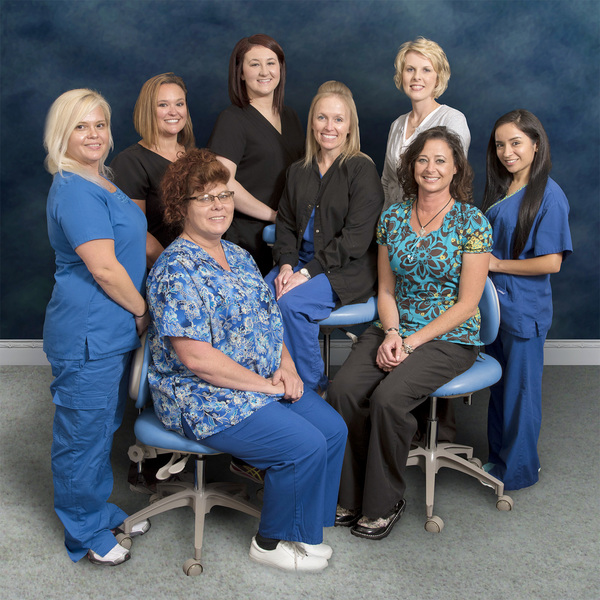 this is a group photograph of the staff of Stephanie Snelson D D S